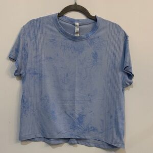 lululemon athletica Light Blue Tie Dye Short Sleeve Tee